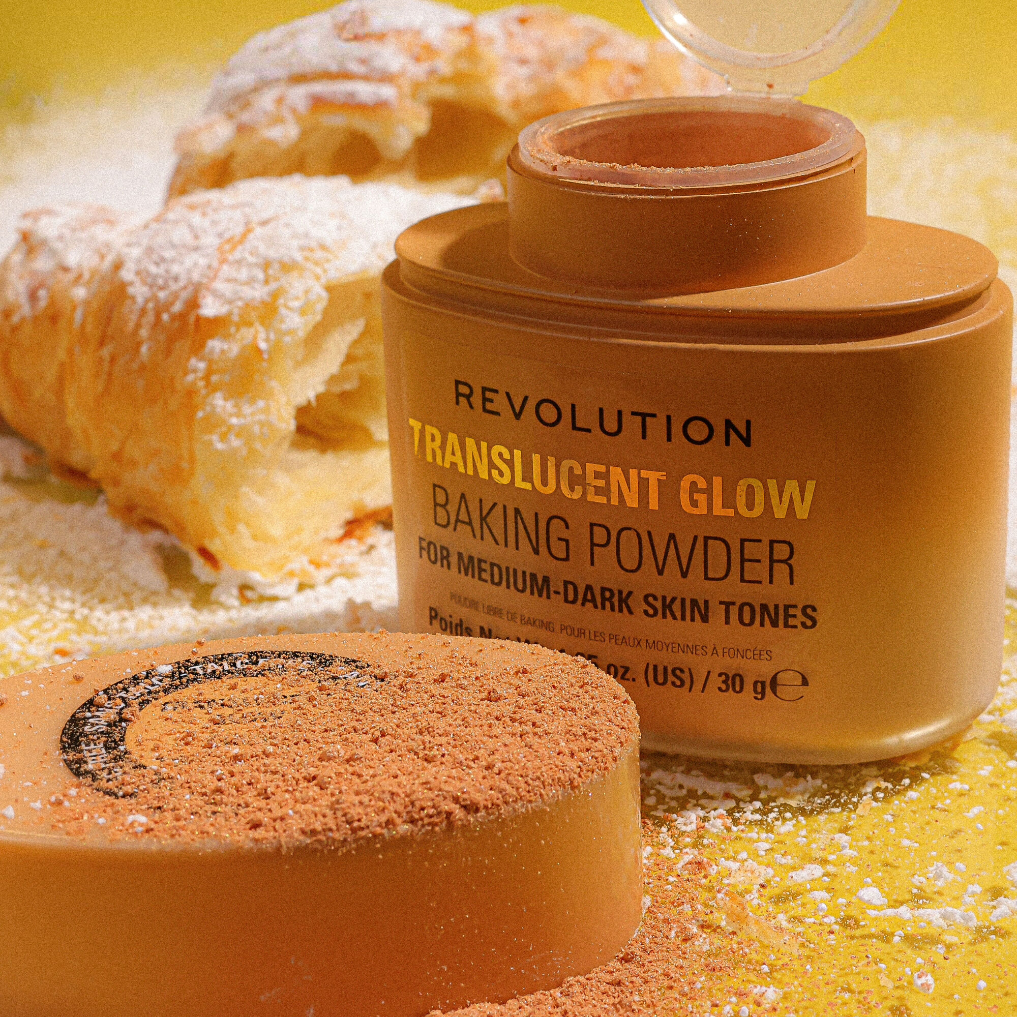 Revolution Translucent Glow Loose Baking Powder Medium to Dark